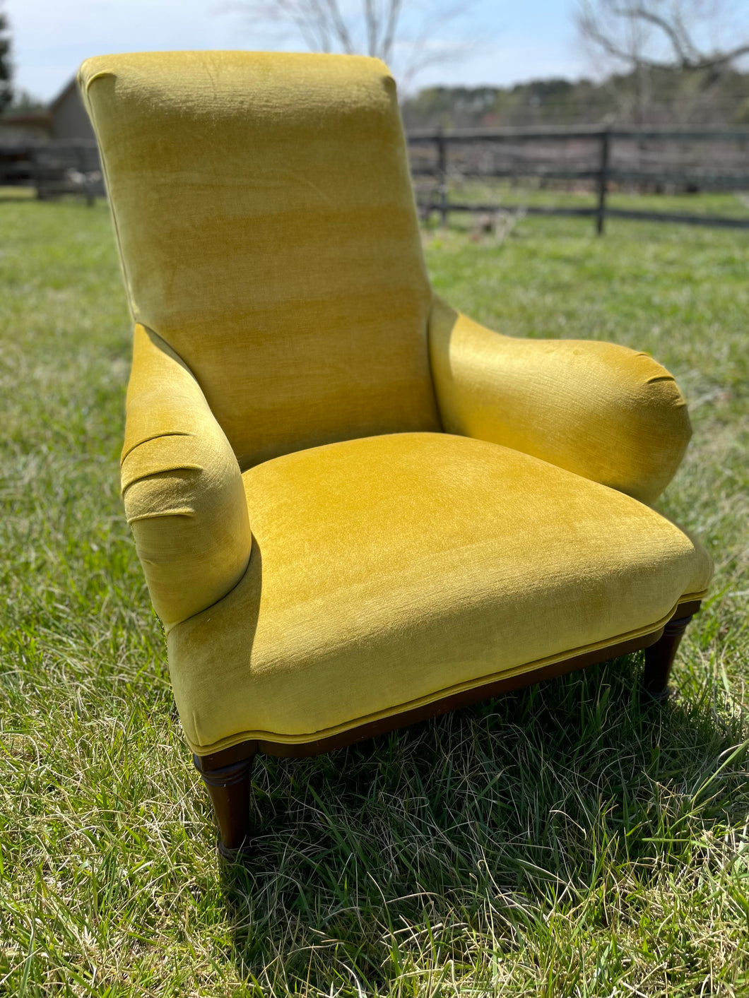 mustard armchair