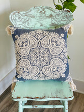Load image into Gallery viewer, blue &amp; white detailed pillows
