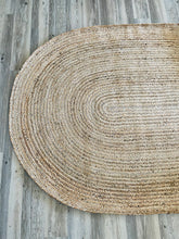 Load image into Gallery viewer, oval jute rug
